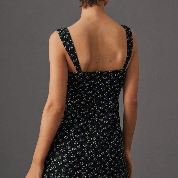 Hutch Ditsy Floral Corset Mini Dress in Black Motif - Size Small - Picture 3 of 5